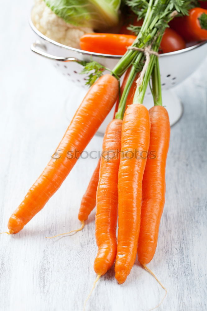 Similar – Image, Stock Photo Two glass jars with fresh carrot juice