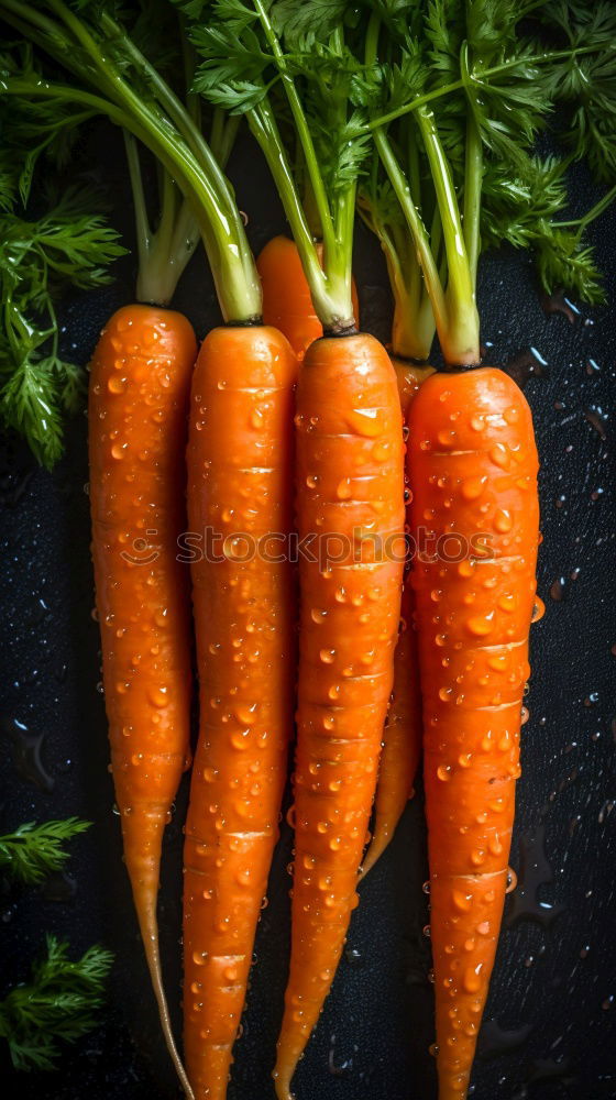 Two large ripe carrots lie in female hands