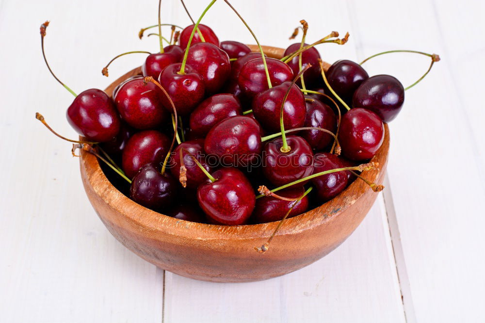 Similar – Image, Stock Photo eat cherries well Cherry