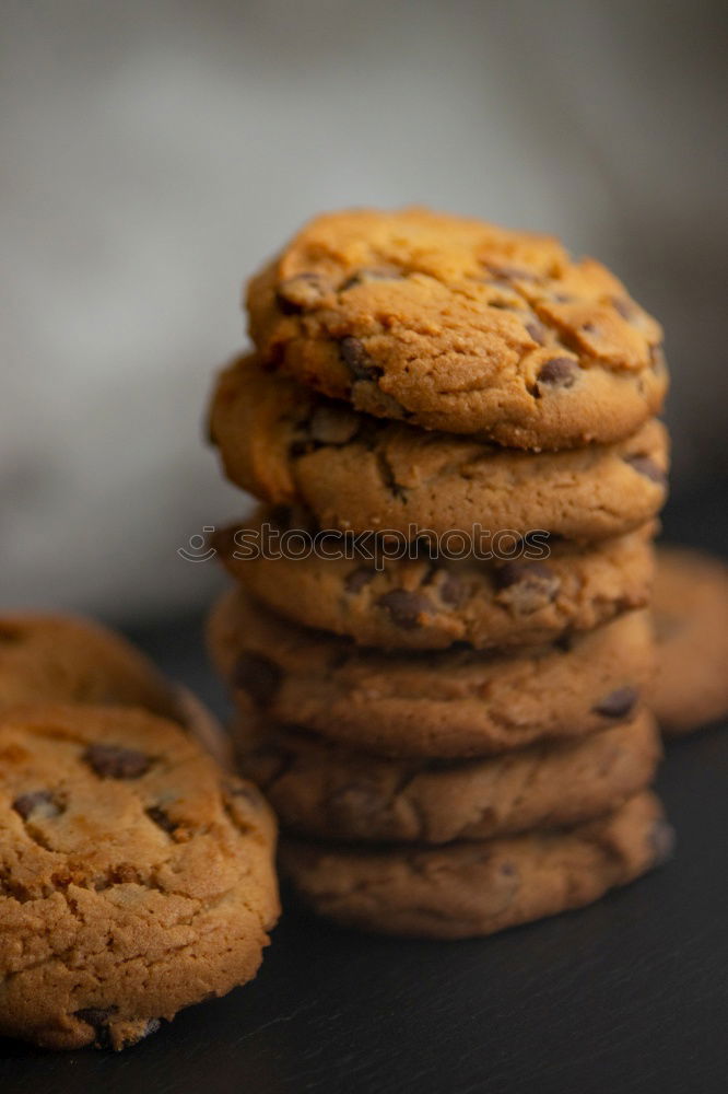 Similar – Image, Stock Photo Double Chocolate Chip Cookies