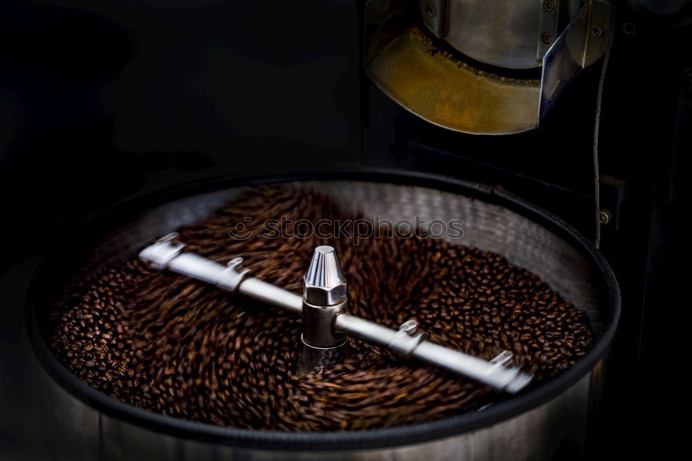 Image, Stock Photo Close-up coffee grinding machine