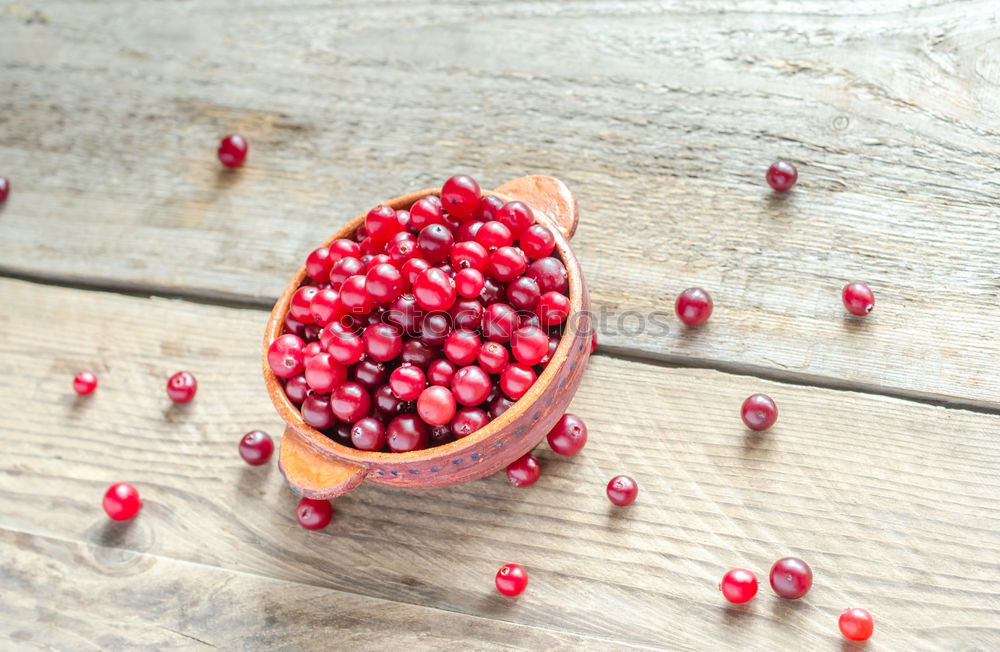 Similar – Image, Stock Photo Blue bowl full of fresh organic cherries on pink background