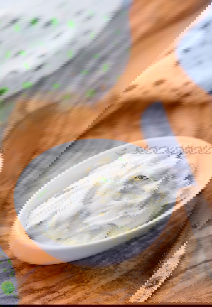 Similar – Image, Stock Photo Crispbread with cream cheese