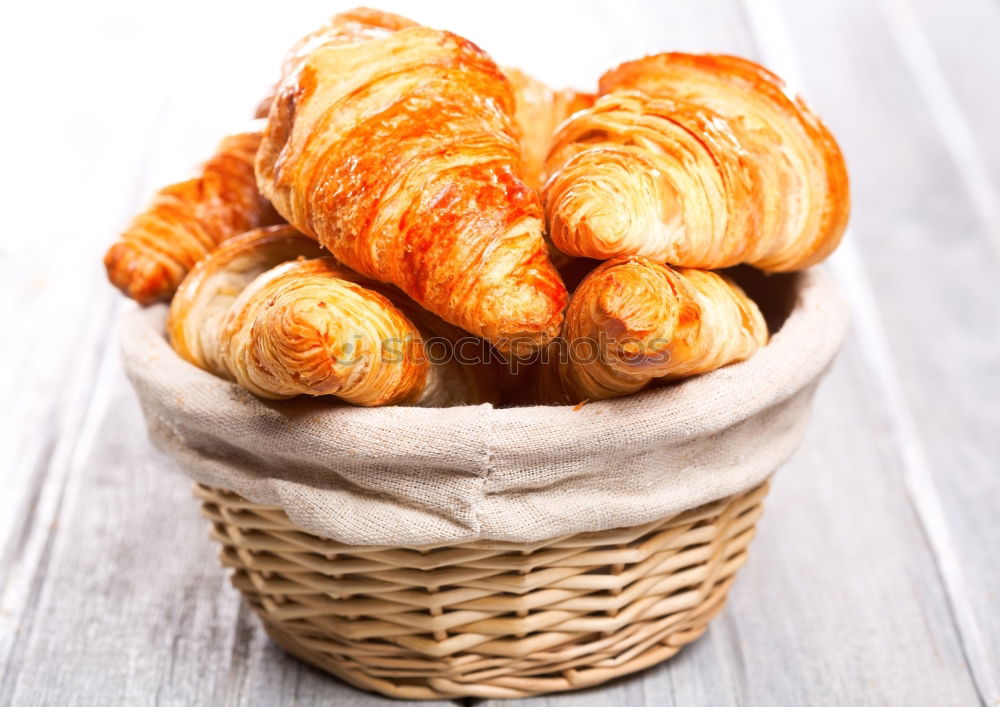 Similar – fresh bread and baked goods on wooden