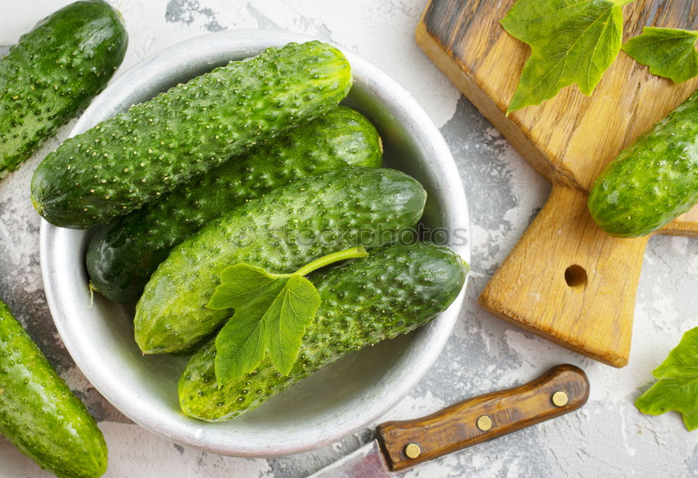 Similar – Pickling cucumbers with home garden vegetables and herbs