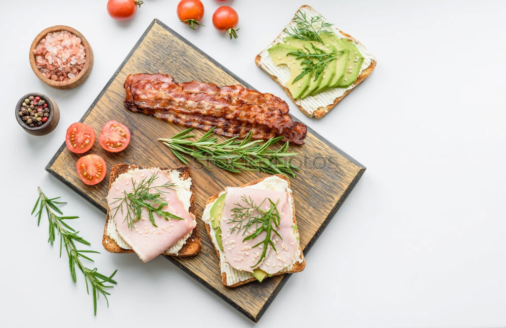 Similar – Image, Stock Photo Pork loin fillet with variation of organic vegetables