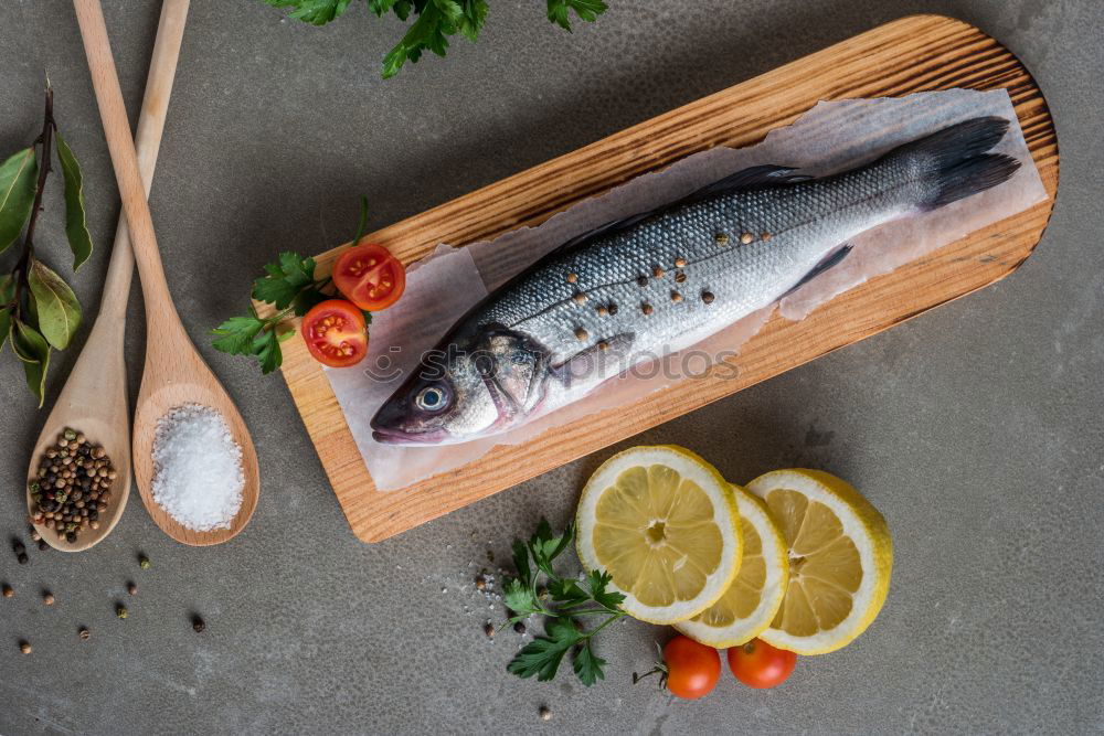 Similar – Image, Stock Photo fresh mackerel Seafood