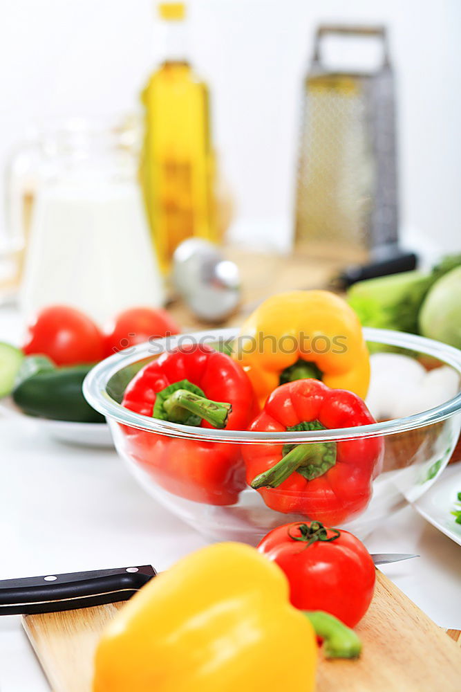 Similar – Healthy breakfast with muesli and berries in a glass