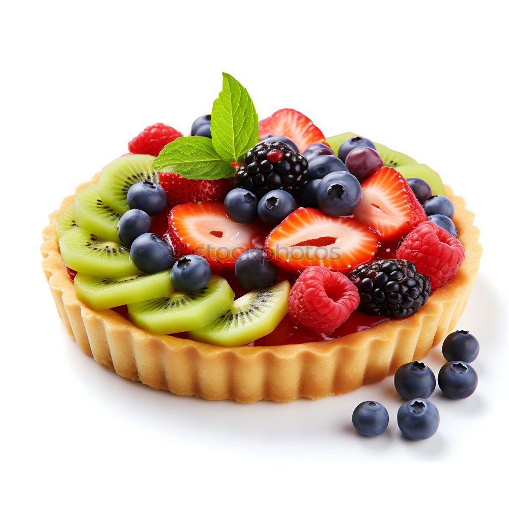 Similar – Image, Stock Photo Delicious tartlets with raspberries and blueberries