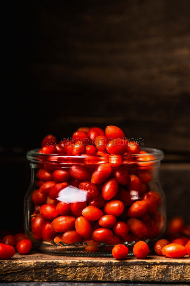 Image, Stock Photo Jar of fresh carrot juice on a wooden surface