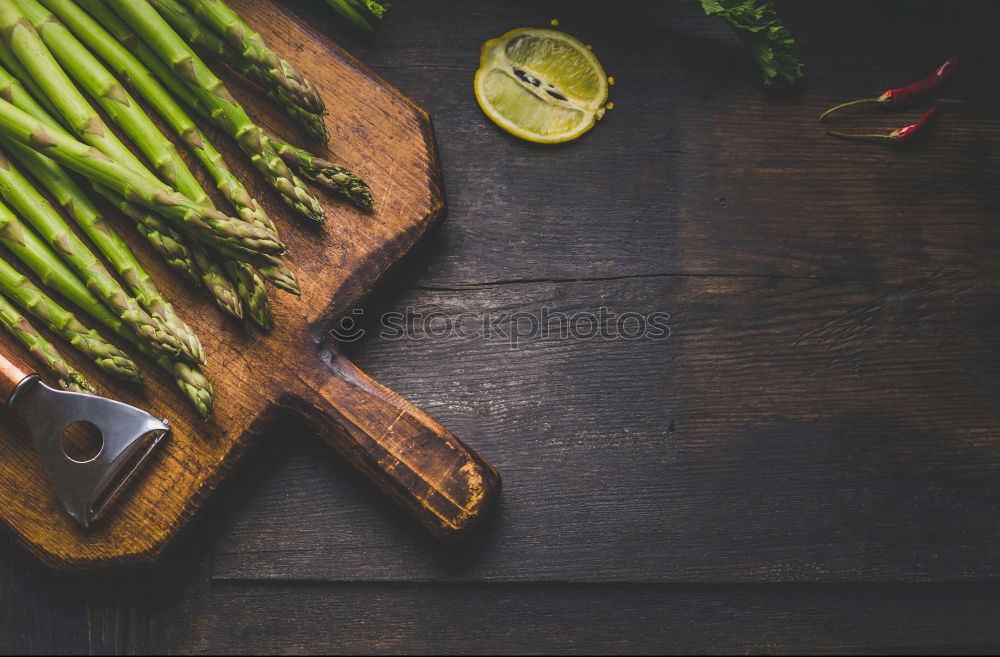 Similar – Image, Stock Photo Green asparagus in a saucepan