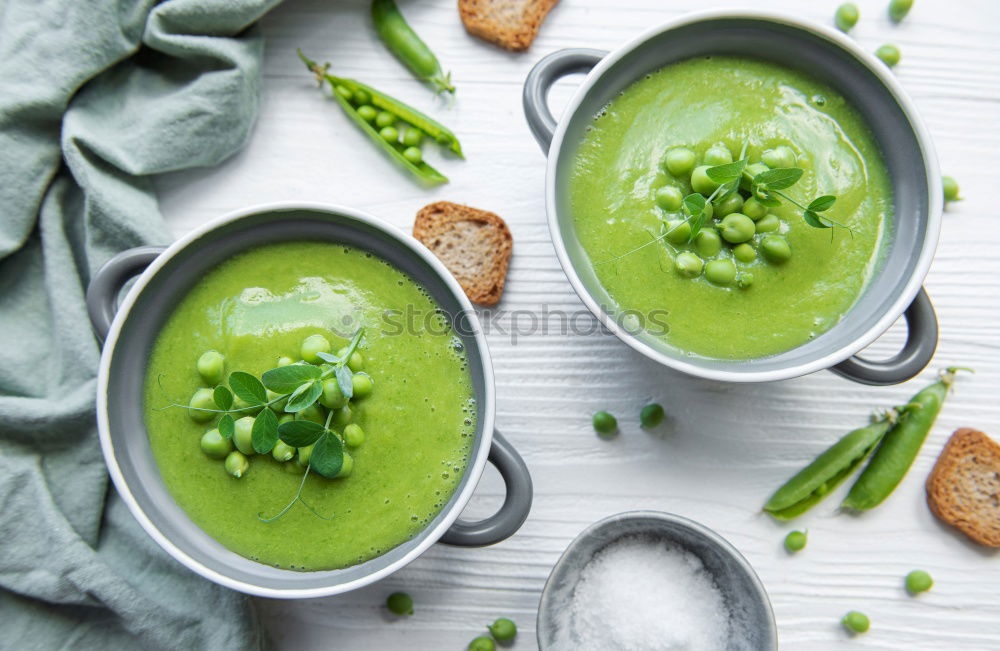 Similar – Fresh Green Pea and Mint Soup