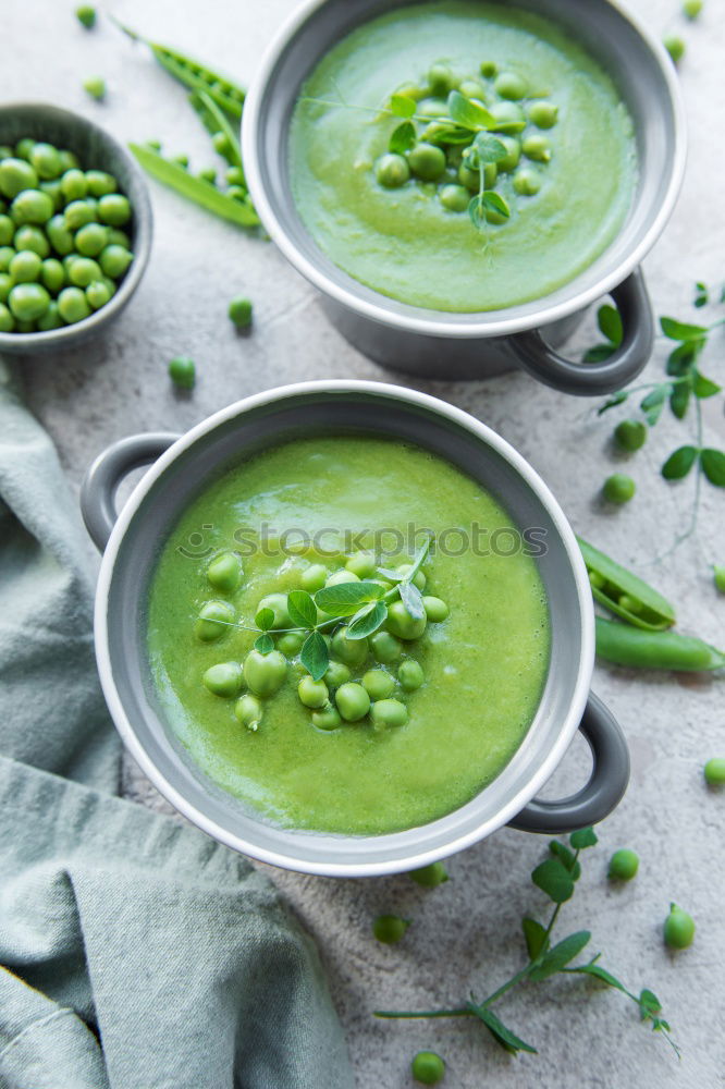 Similar – Fresh Green Pea and Mint Soup