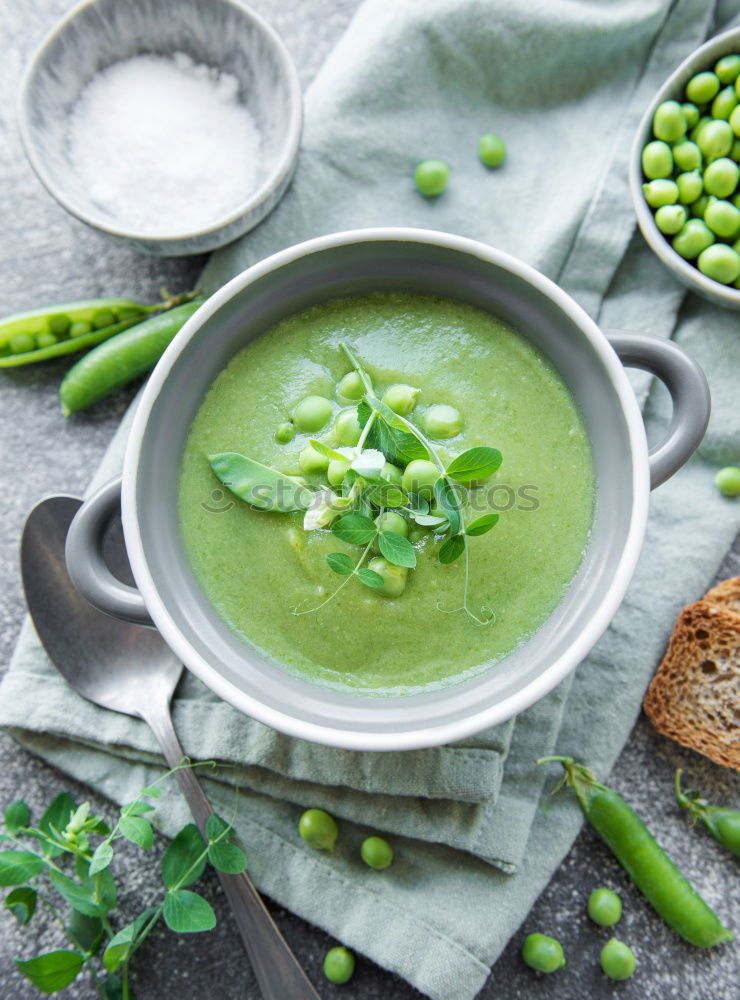 Similar – Fresh Green Pea and Mint Soup