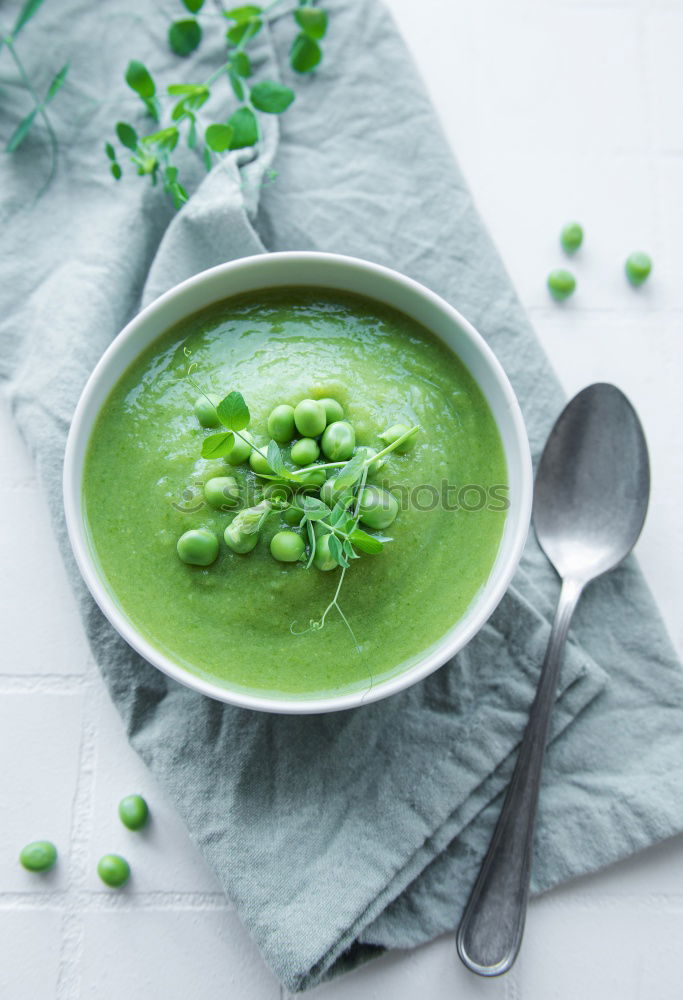 Similar – Fresh Green Pea and Mint Soup