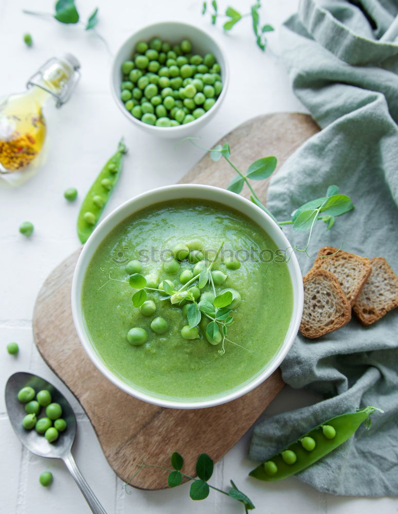 Similar – Fresh Green Pea and Mint Soup