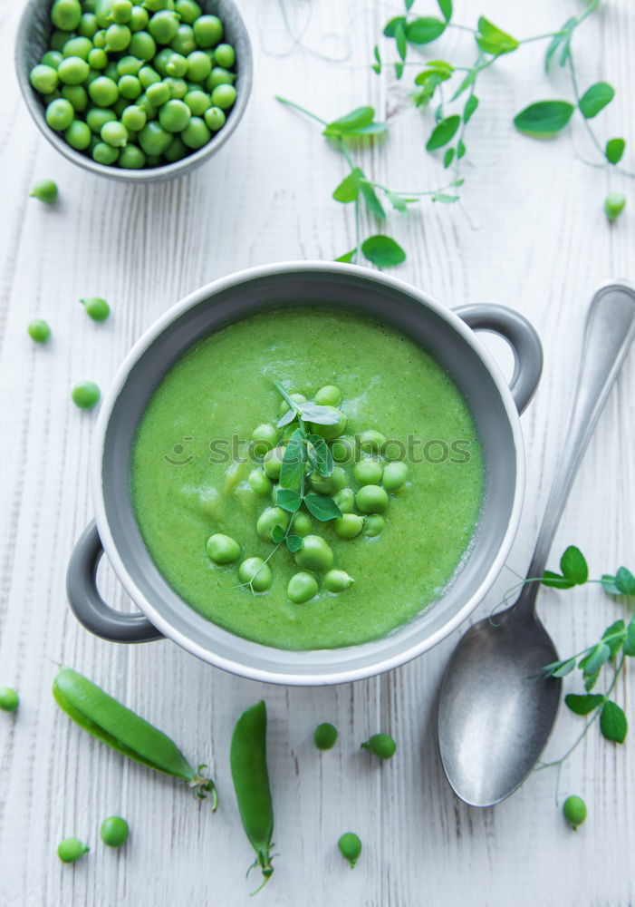 Similar – Fresh Green Pea and Mint Soup