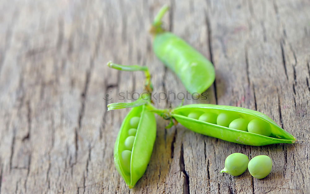 Image, Stock Photo peas Peas Husk Wood