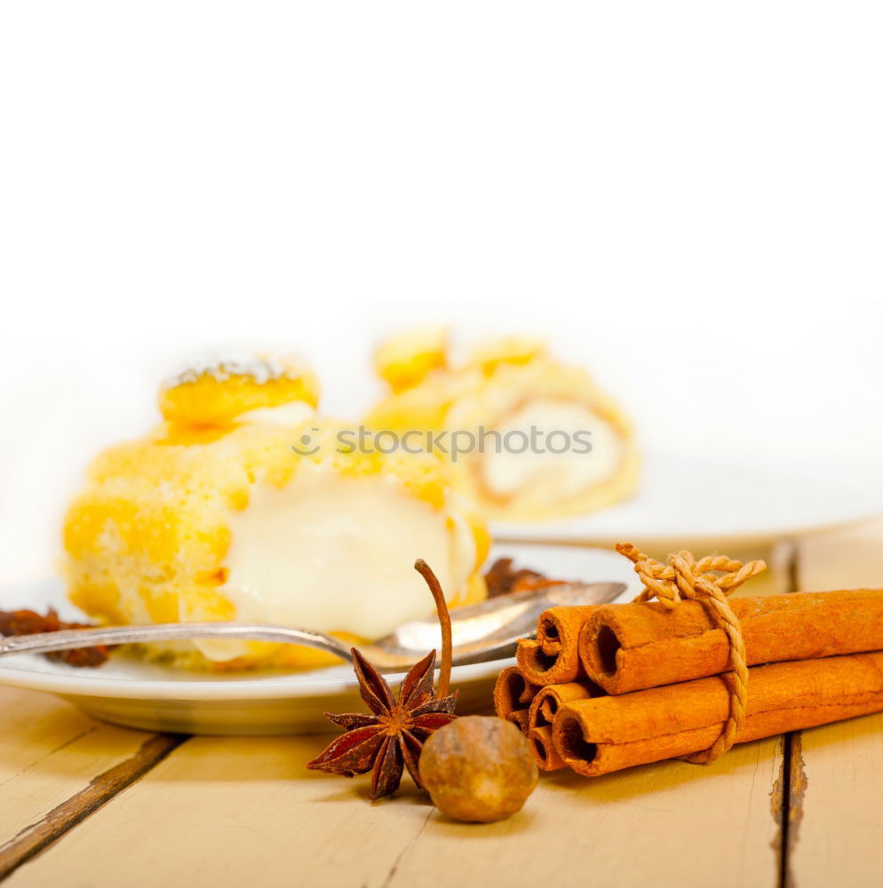 Image, Stock Photo Camembert with walnuts and honey