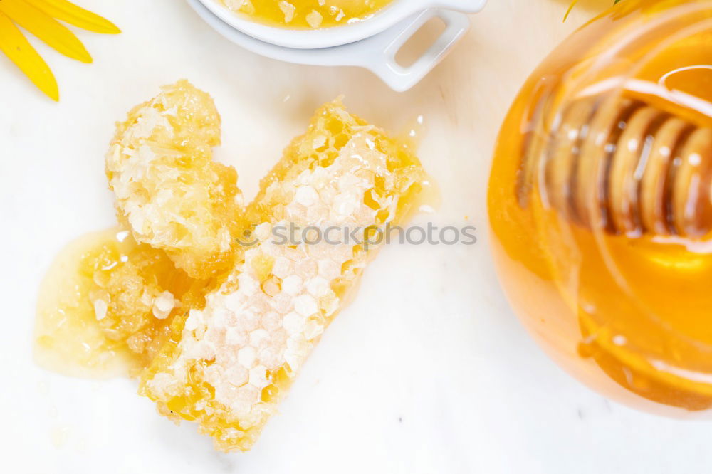 Similar – Image, Stock Photo Fresh honey in glass containers