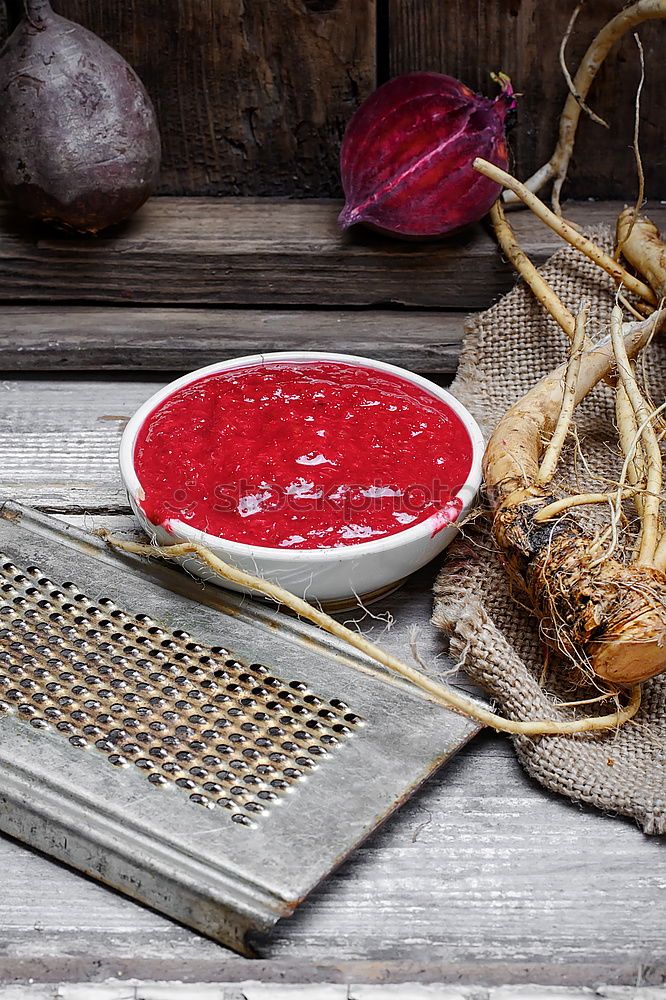 Similar – Image, Stock Photo Hummus on plate Above