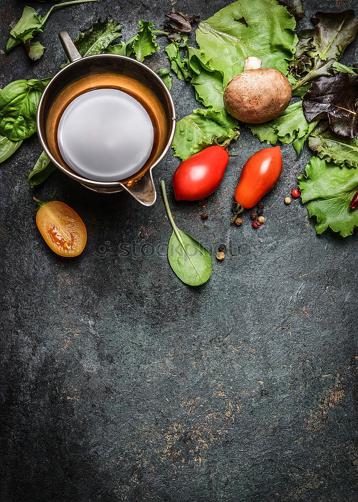 Image, Stock Photo Fresh ingredients for salad