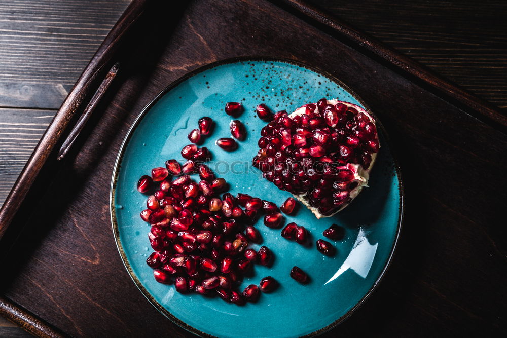 Similar – Image, Stock Photo Camembert platter with red currant berries and sauce
