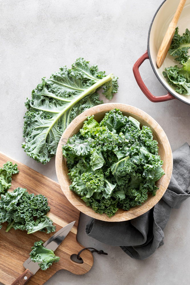 Similar – Image, Stock Photo kale washing winter superfood