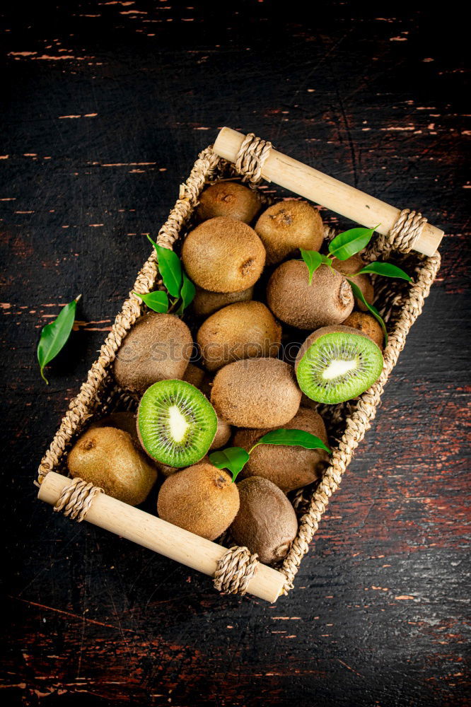 Similar – Image, Stock Photo fresh ripe yellow pears on a brown wooden table