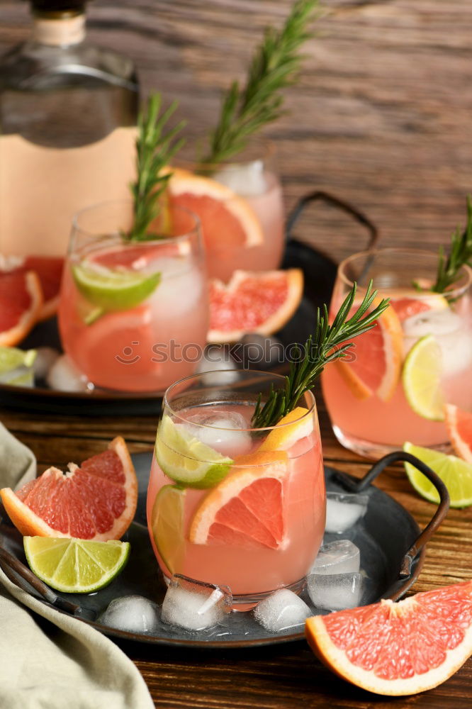 Similar – Image, Stock Photo Watermelon with rosemary and ice cream sticks as a refreshing drink on a silver tray