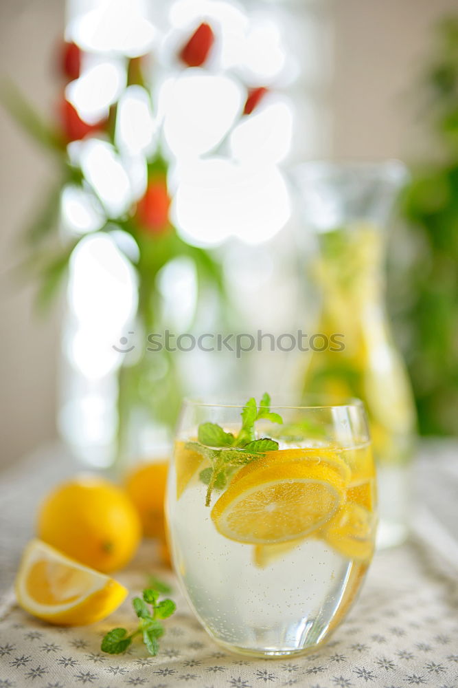 Similar – Image, Stock Photo Jug with lemonade on the kitchen table