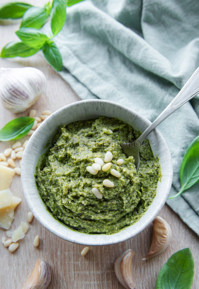 Similar – Image, Stock Photo Risotto with spinach cream in a bowl