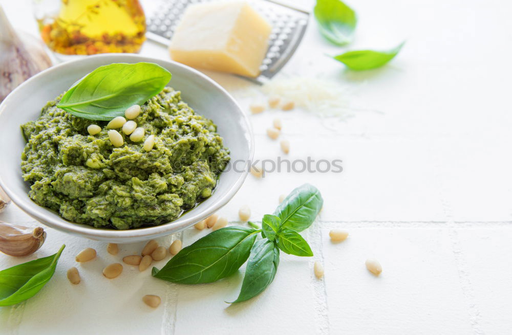 Similar – Image, Stock Photo Risotto with spinach cream in a bowl