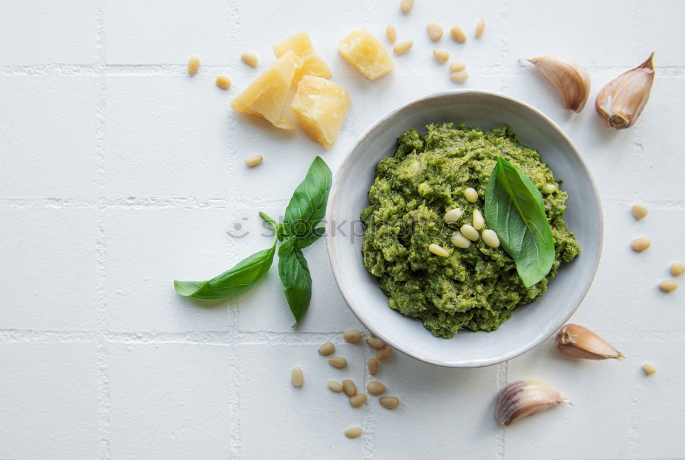 Similar – Image, Stock Photo Risotto with spinach cream in a bowl