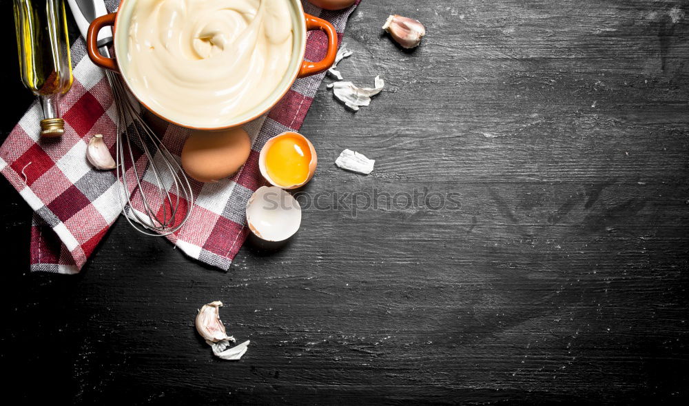 Similar – Image, Stock Photo White salt in a wooden bowl on a black surface