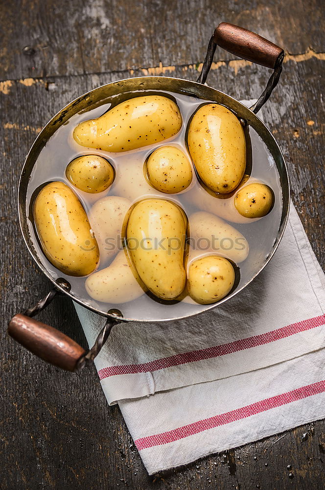 Boil young potatoes Food