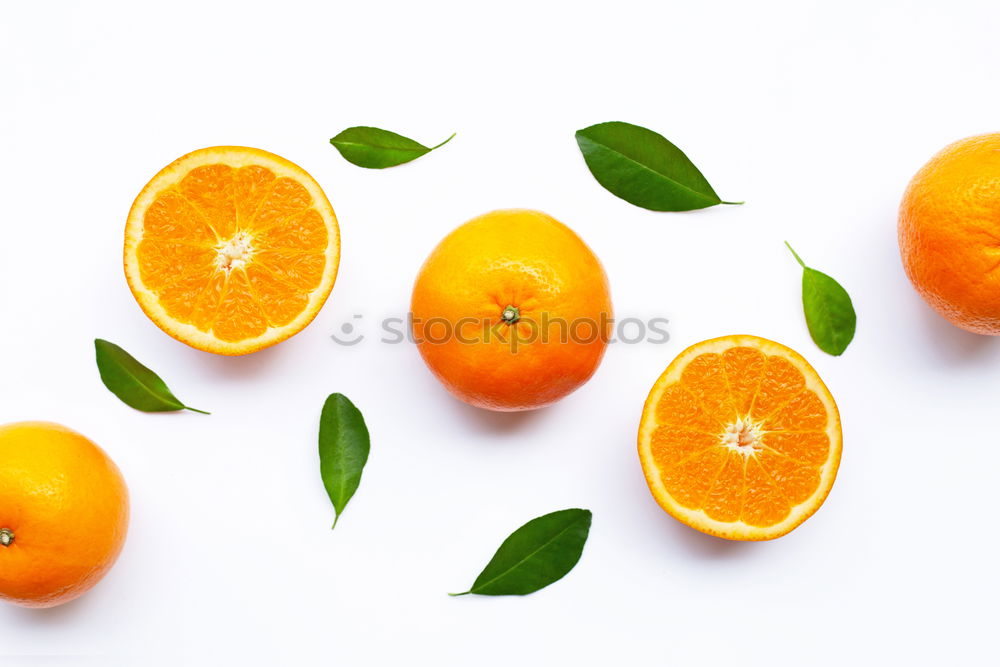 Similar – Image, Stock Photo Cut orange with green leaves