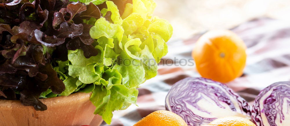 Similar – Image, Stock Photo Red cabbage and vegetable ingredients for cooking