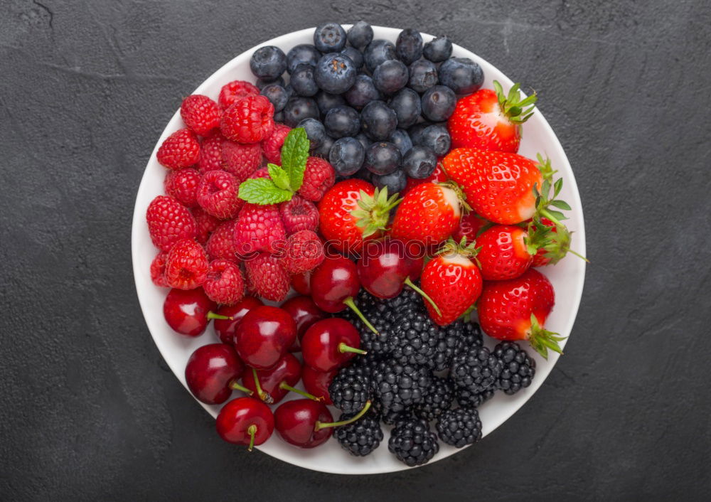 Similar – Image, Stock Photo Various berries in painted jam jar