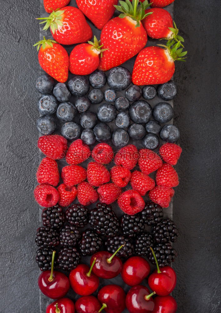 Similar – Image, Stock Photo Summer berries ice cream in blue plate