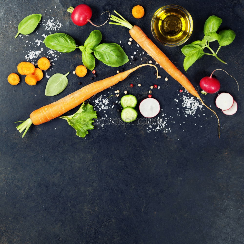 Similar – Image, Stock Photo Fresh vegetables from the garden and old pot