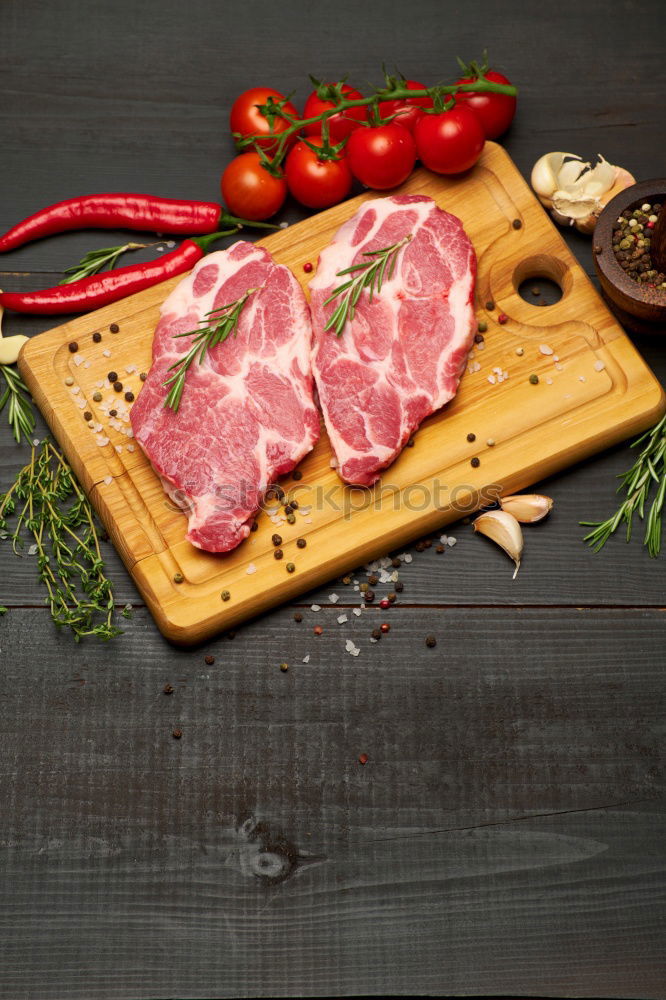 Similar – Knuckle of veal slices and ingredients for Osso Buco