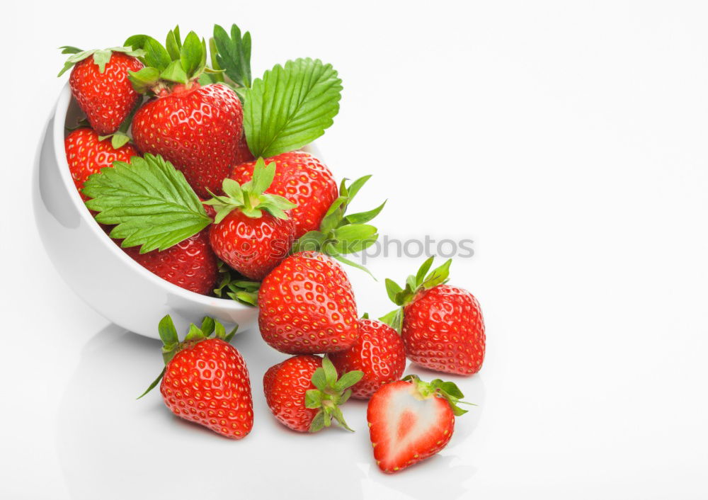 Similar – Strawberries in a bucket on a white wooden table