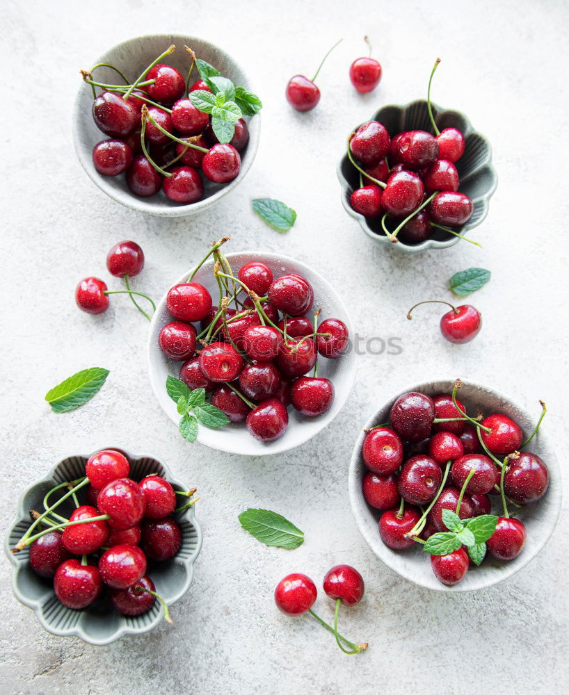 Similar – Image, Stock Photo Cherries in the bowl with twigs and leaves