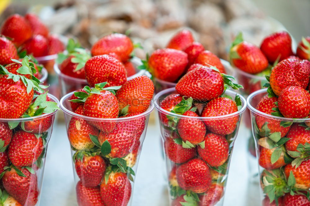Similar – Image, Stock Photo fresh strawberries on the market