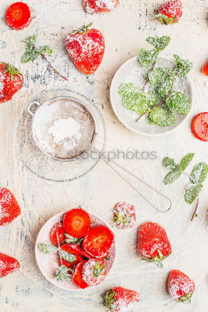 Similar – Chia pudding Strawberry parfait with greek yogurt and nuts