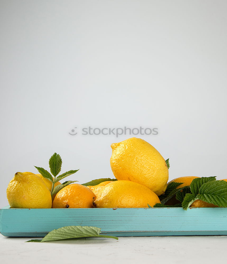 Similar – Image, Stock Photo Tangerines with green leaves in the blue bowl