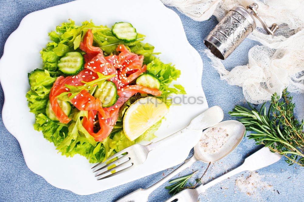 Similar – Image, Stock Photo Fresh herbs and spices for salmon