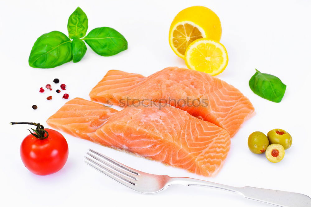 Similar – Image, Stock Photo Salmon fillet on cutting board with knife