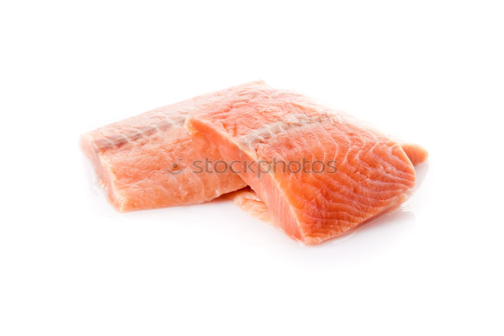 Similar – Fresh raw salmon on a wooden cutting board